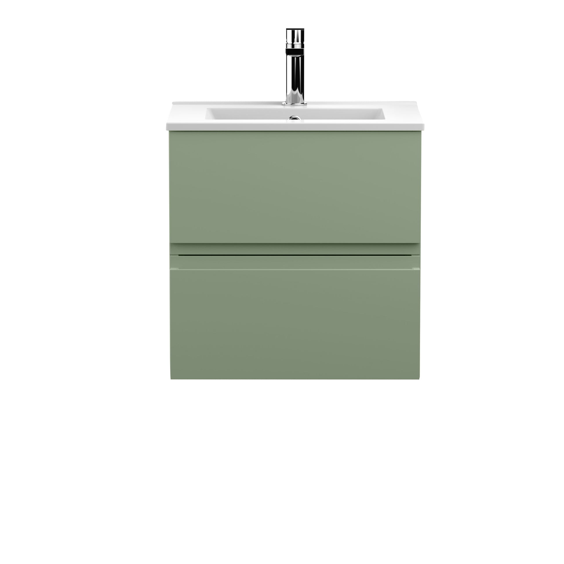Urban 500mm Wall Hung 2-Drawer Unit and Minimalist Basin 1 Tap Hole