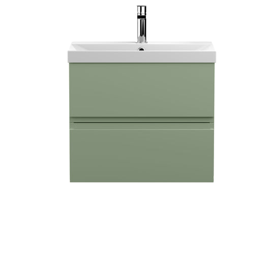 Urban 600mm Wall Hung 2-Drawer Unit and Thin-Edge Basin 1 Tap Hole