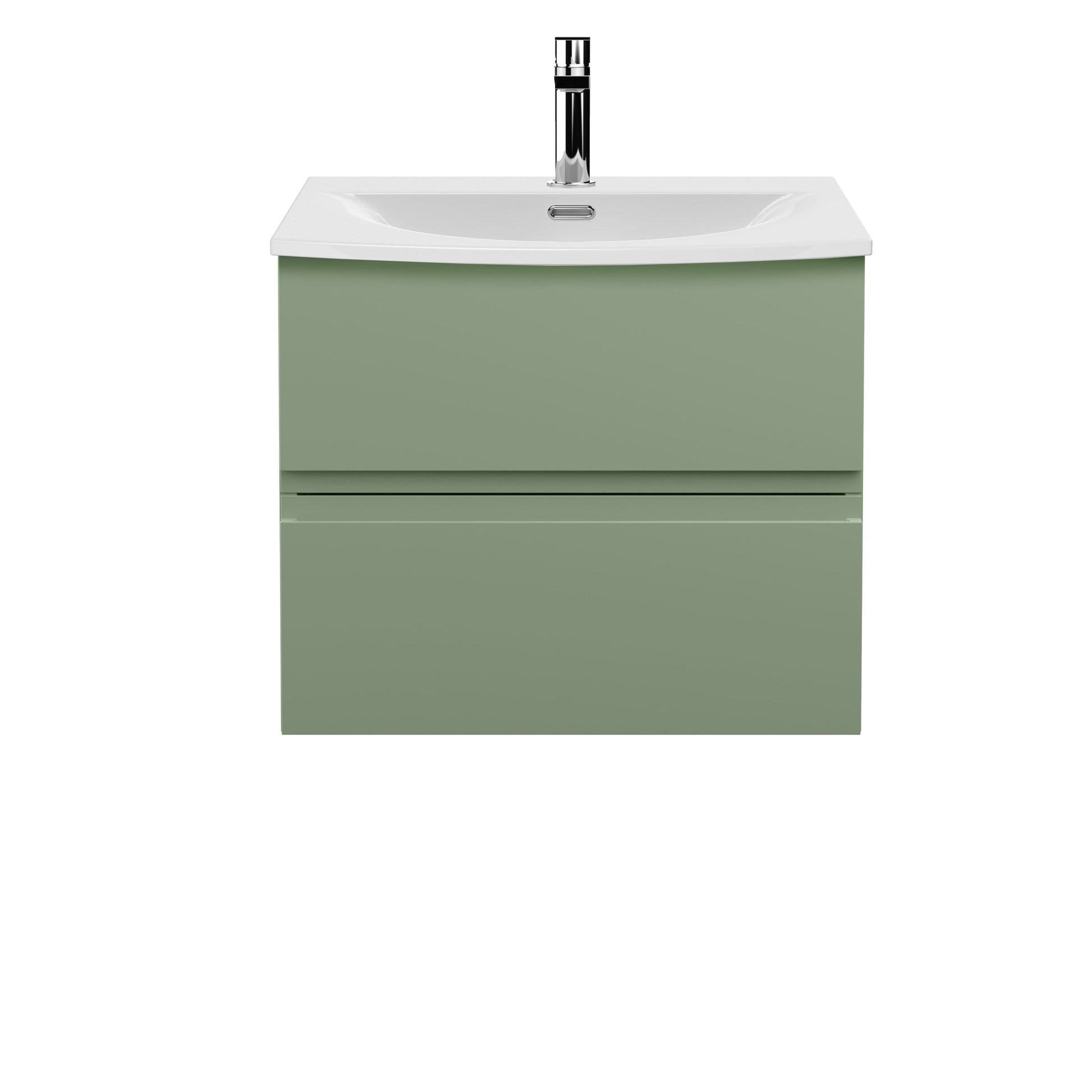Hudson Reed Urban 600mm Wall Hung 2-Drawer Unit and 1 Tap Hole Basin