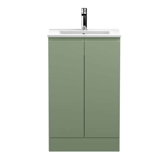Hudson Reed Urban 500mm Floor Standing 2-Door Vanity Unit with 1 Tap Hole Basin