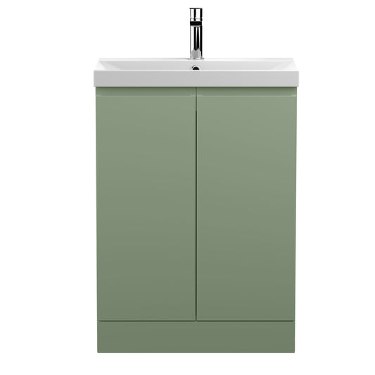 Urban 600mm Floor Standing 2-Door Unit and Thin-Edge Basin 1 Tap Hole