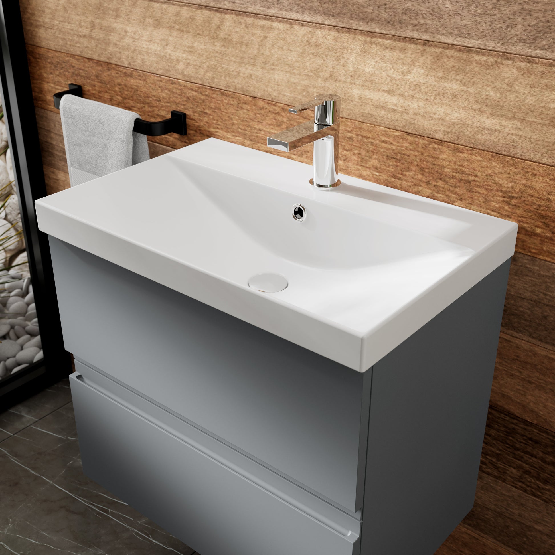 Hudson Reed Urban 500mm Wall Hung 2 Drawer Vanity Unit with Thin-Edge Basin