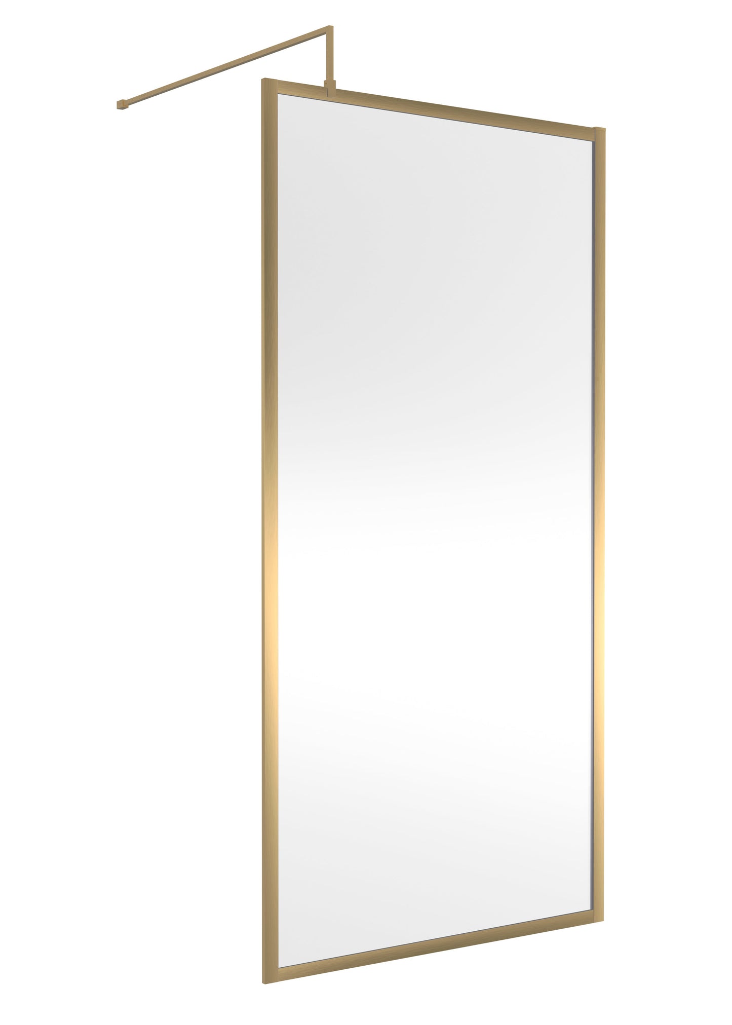 Full Outer Frame Wetroom Screens Full Outer Frame Wetroom 8mm Toughened Safety Glass Screen & Support Bar 1950mm x 1000mm x 8mm