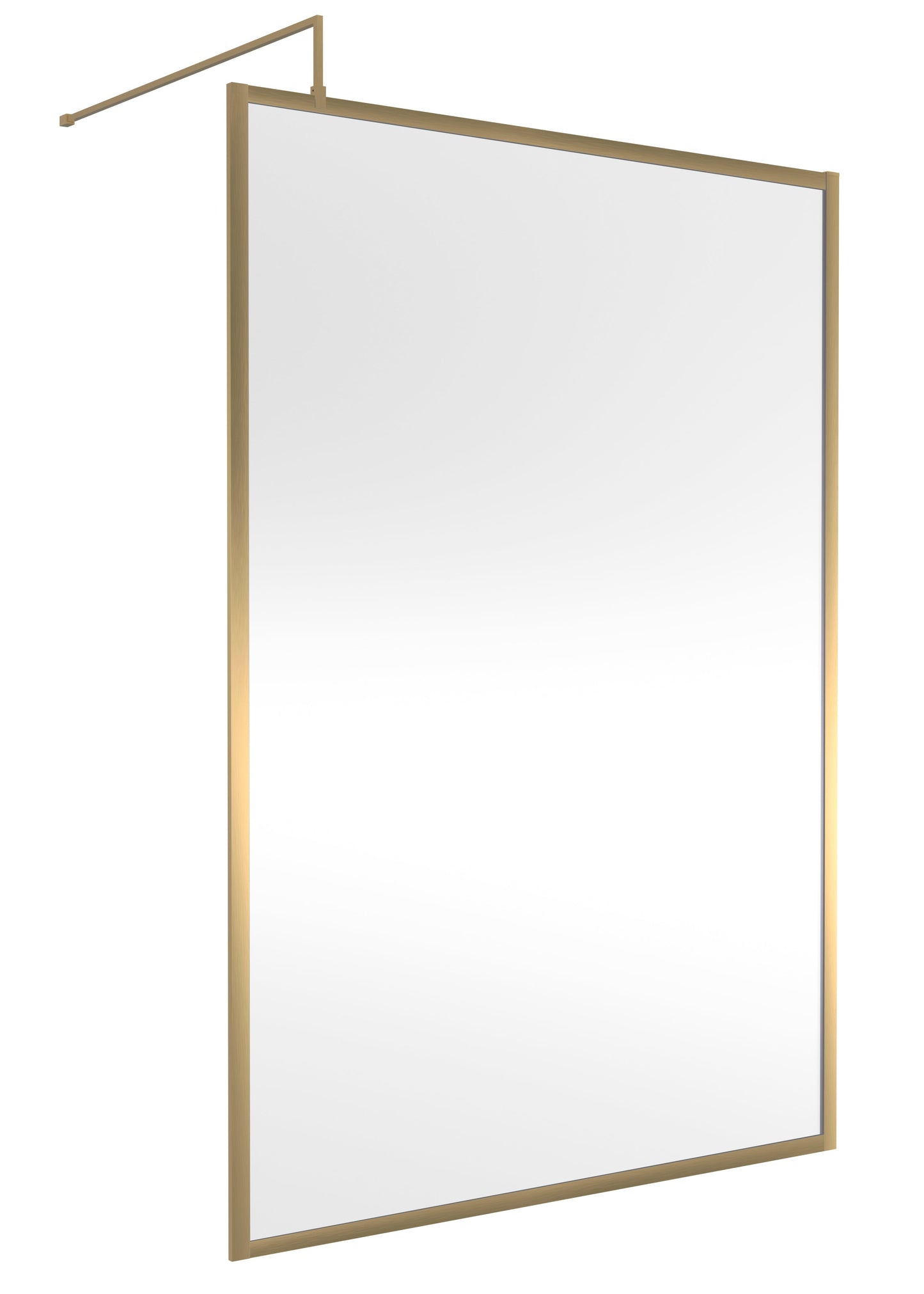 Full Outer Frame Wetroom Screens Full Outer Frame Wetroom 8mm Toughened Safety Glass Screen & Support Bar 1950mm x 1400mm x 8mm