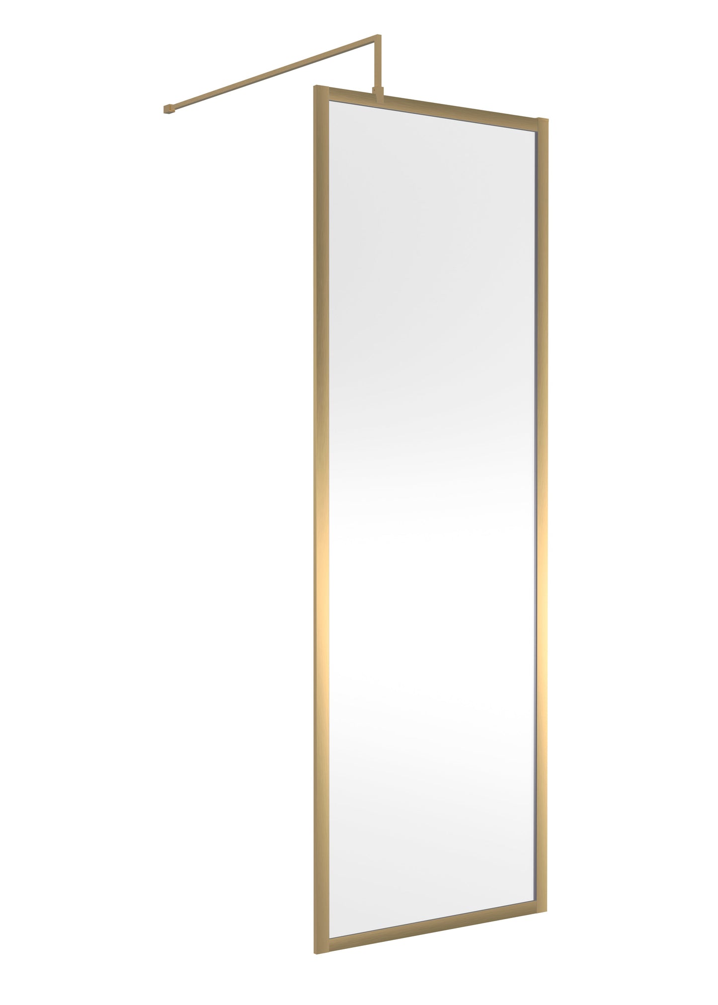 Full Outer Frame Wetroom Screens Full Outer Frame Wetroom 8mm Toughened Safety Glass Screen & Support Bar 1950mm x 700mm x 8mm