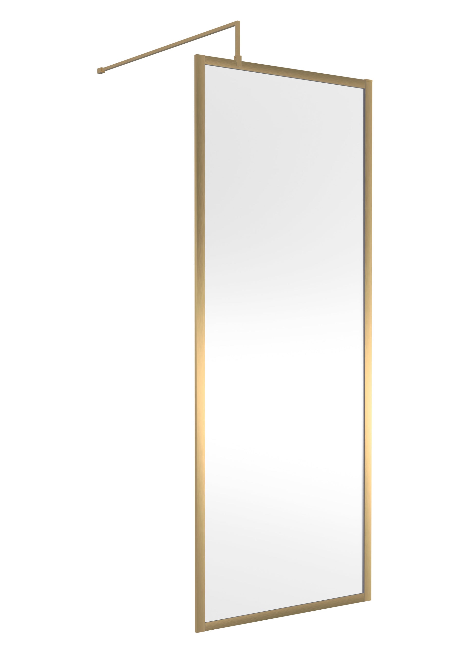 Full Outer Frame Wetroom Screens Full Outer Frame Wetroom 8mm Toughened Safety Glass Screen & Support Bar 1950mm x 800mm x 8mm