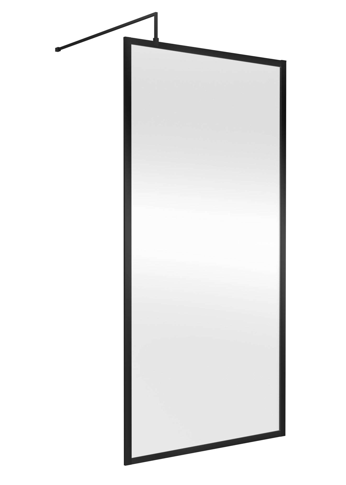 Full Outer Frame Wetroom Screens Full Outer Frame Wetroom 8mm Toughened Safety Glass Screen & Support Bar 1950mm x 1000mm x 8mm