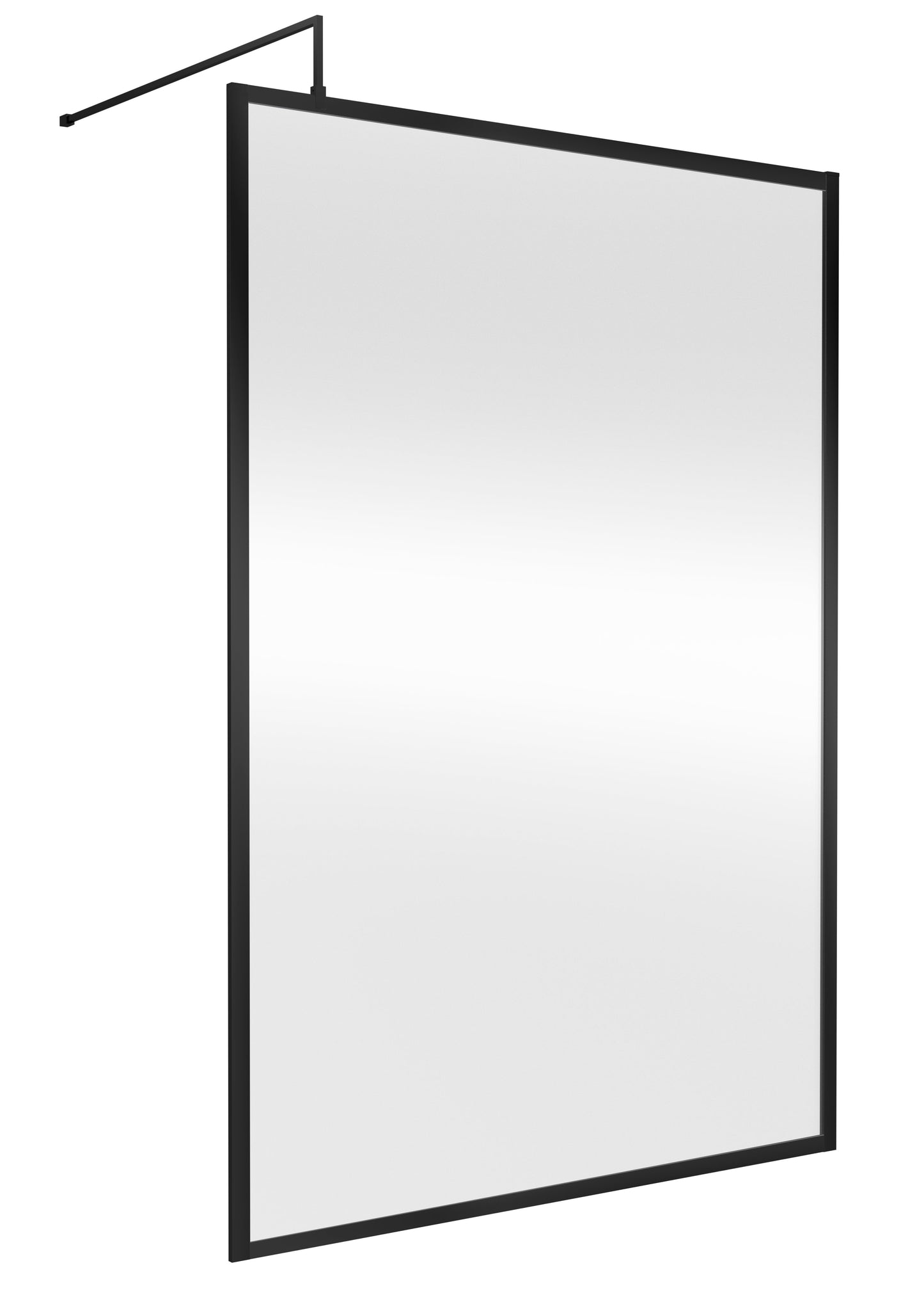 Full Outer Frame Wetroom Screens Full Outer Frame Wetroom 8mm Toughened Safety Glass Screen & Support Bar 1950mm x 1400mm x 8mm