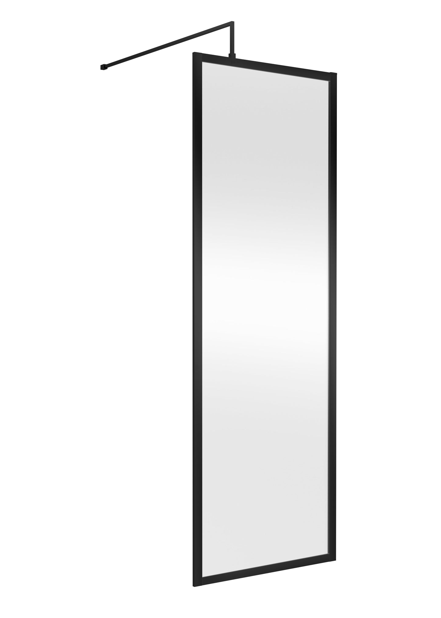 Full Outer Frame Wetroom Screens Full Outer Frame Wetroom 8mm Toughened Safety Glass Screen & Support Bar 1950mm x 700mm x 8mm