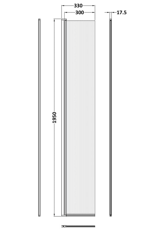 300mm Fluted Hinged Flipper Screen