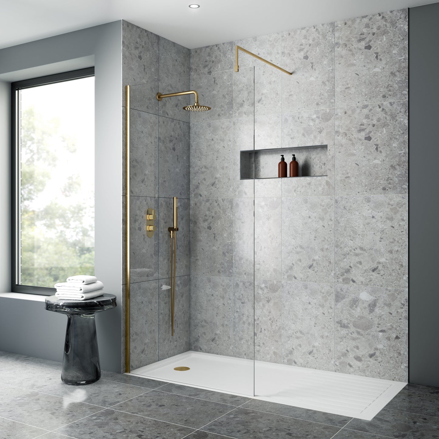 Fixed Shower Heads Fixed Head Brushed Brass