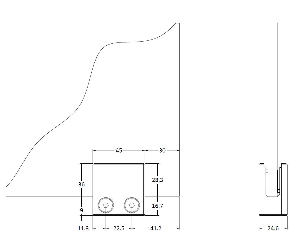 Wetroom Screen Support Foot