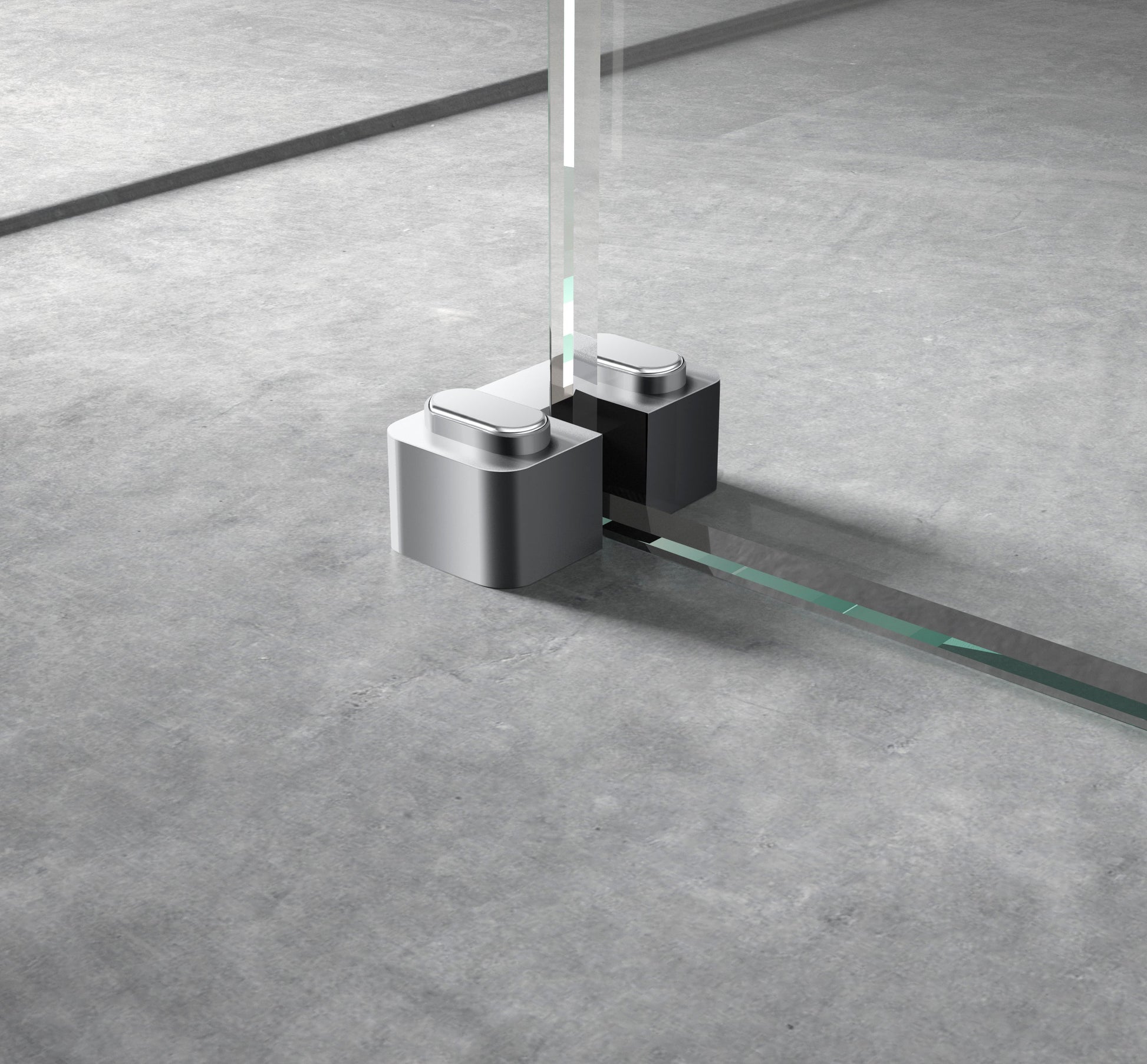 Wetroom Screen Horseshoe Support Polished Chrome