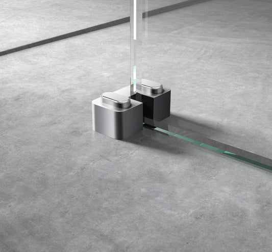 Wetroom Screen Horseshoe Support Polished Chrome