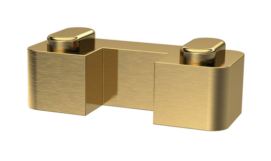 Wetroom Screen Horseshoe Support Brushed Brass