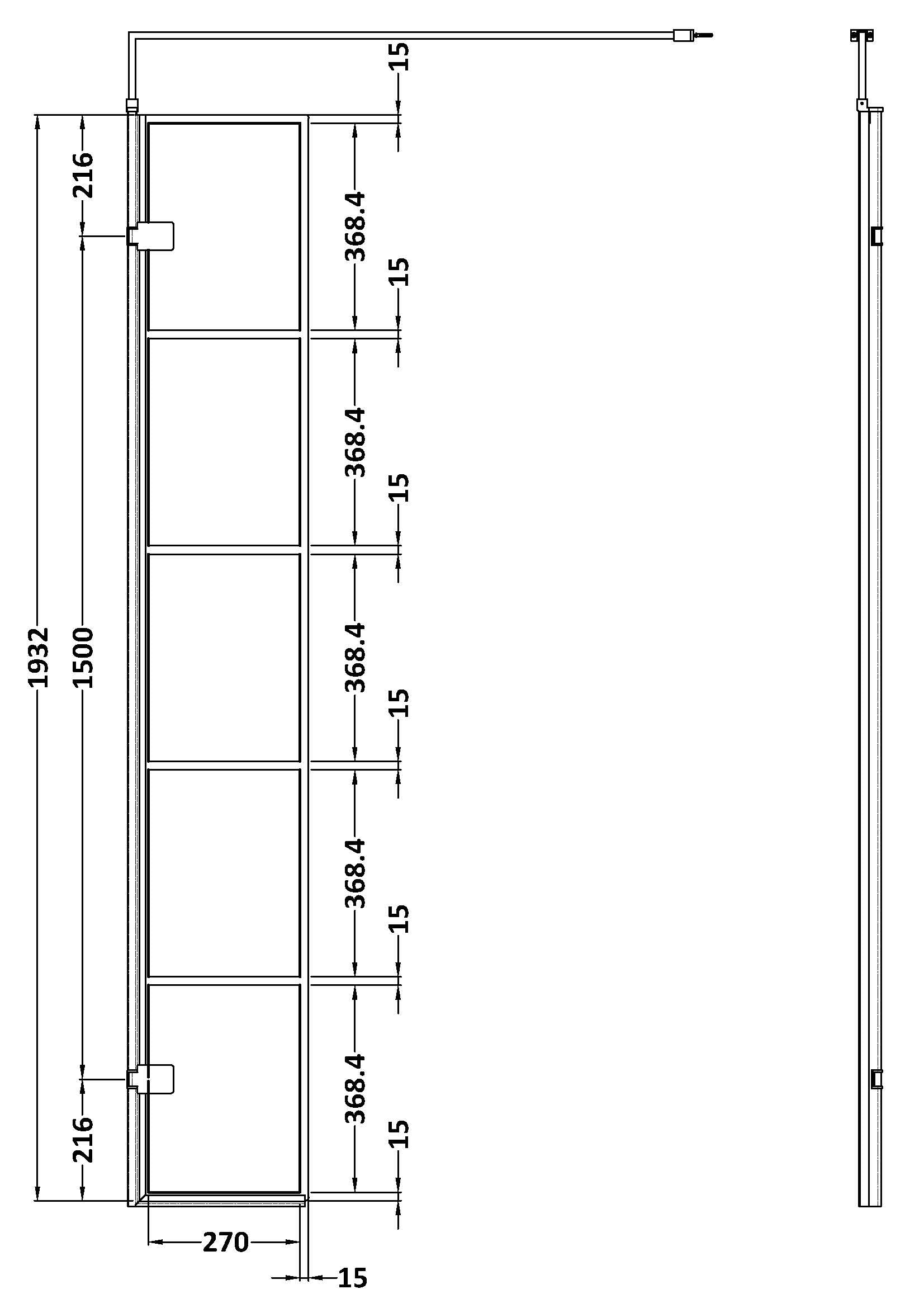 300mm Wetroom Swing Screen