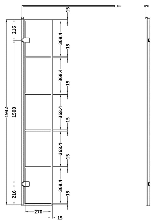 300mm Wetroom Swing Screen
