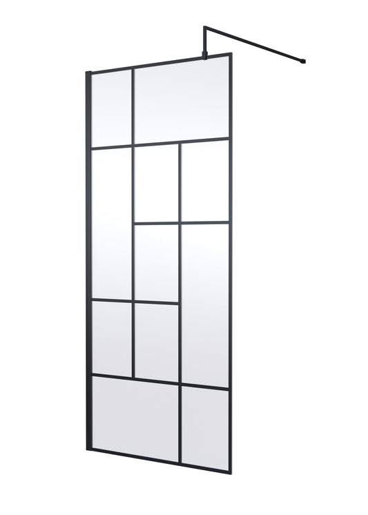Abstract 900mm Frame Wetroom Screen 8mm Glass