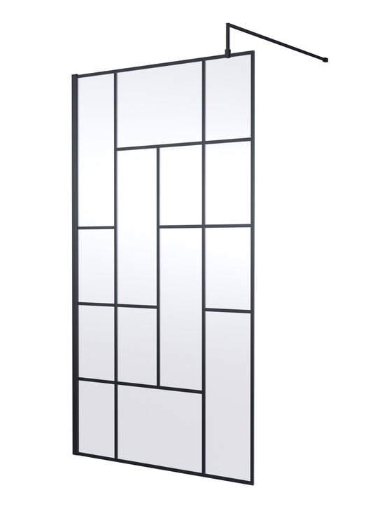 Abstract 1100mm Frame Wetroom Screen 8mm Glass