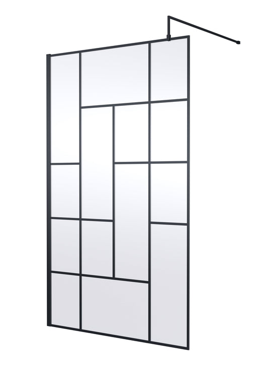 Abstract 1200mm Frame Wetroom Screen 8mm Glass