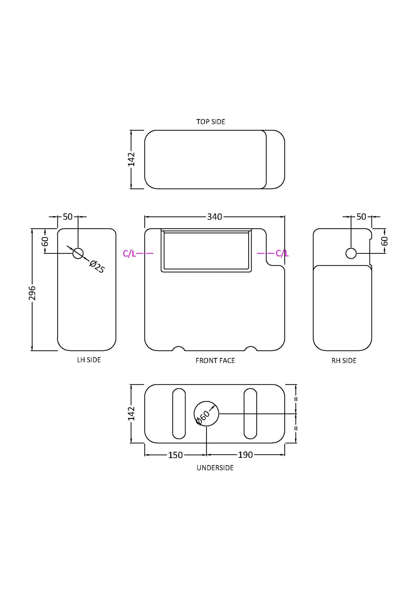 Dual Flush Concealed Cistern