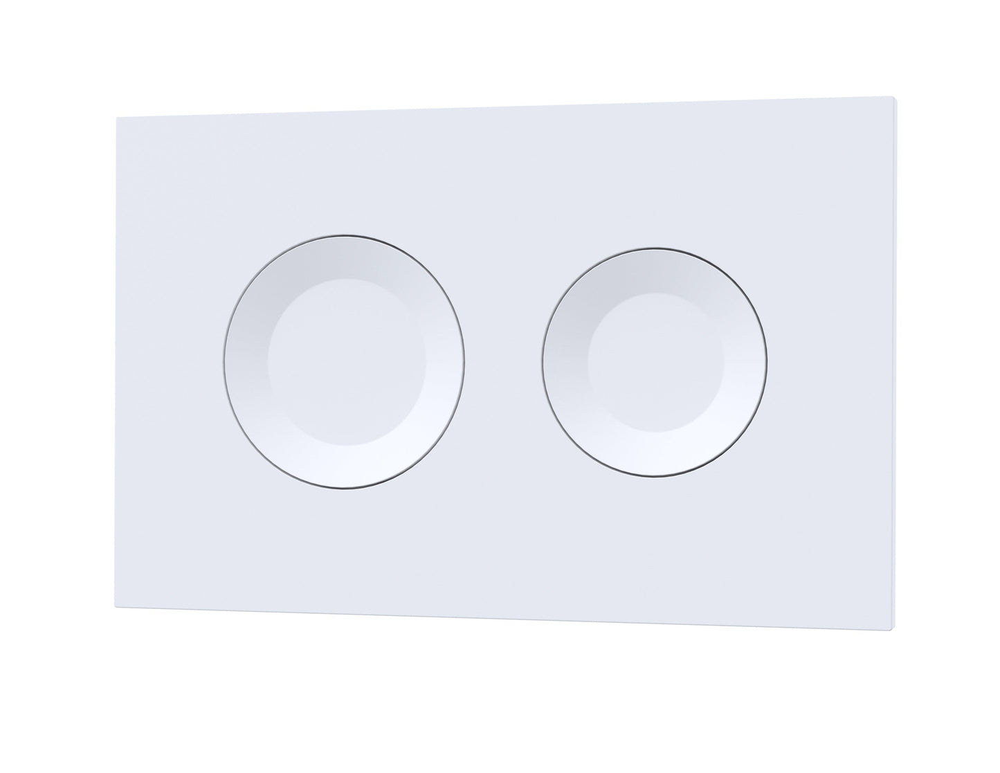 Matt White Round Dual Flush Push Button