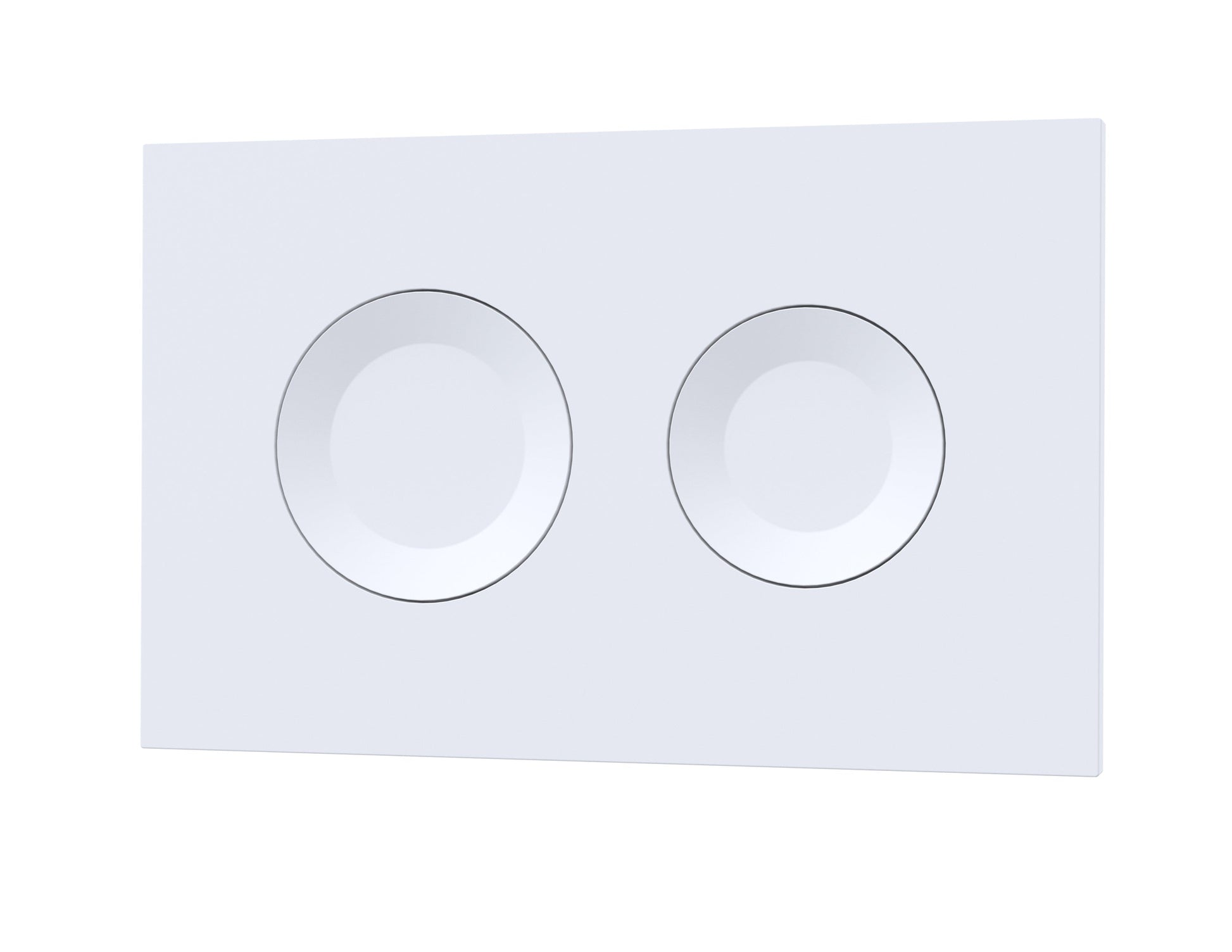 Matt White Round Dual Flush Push Button