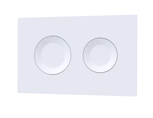 Matt White Round Dual Flush Push Button