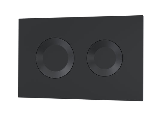 Matt Black Round Dual Flush Push Button