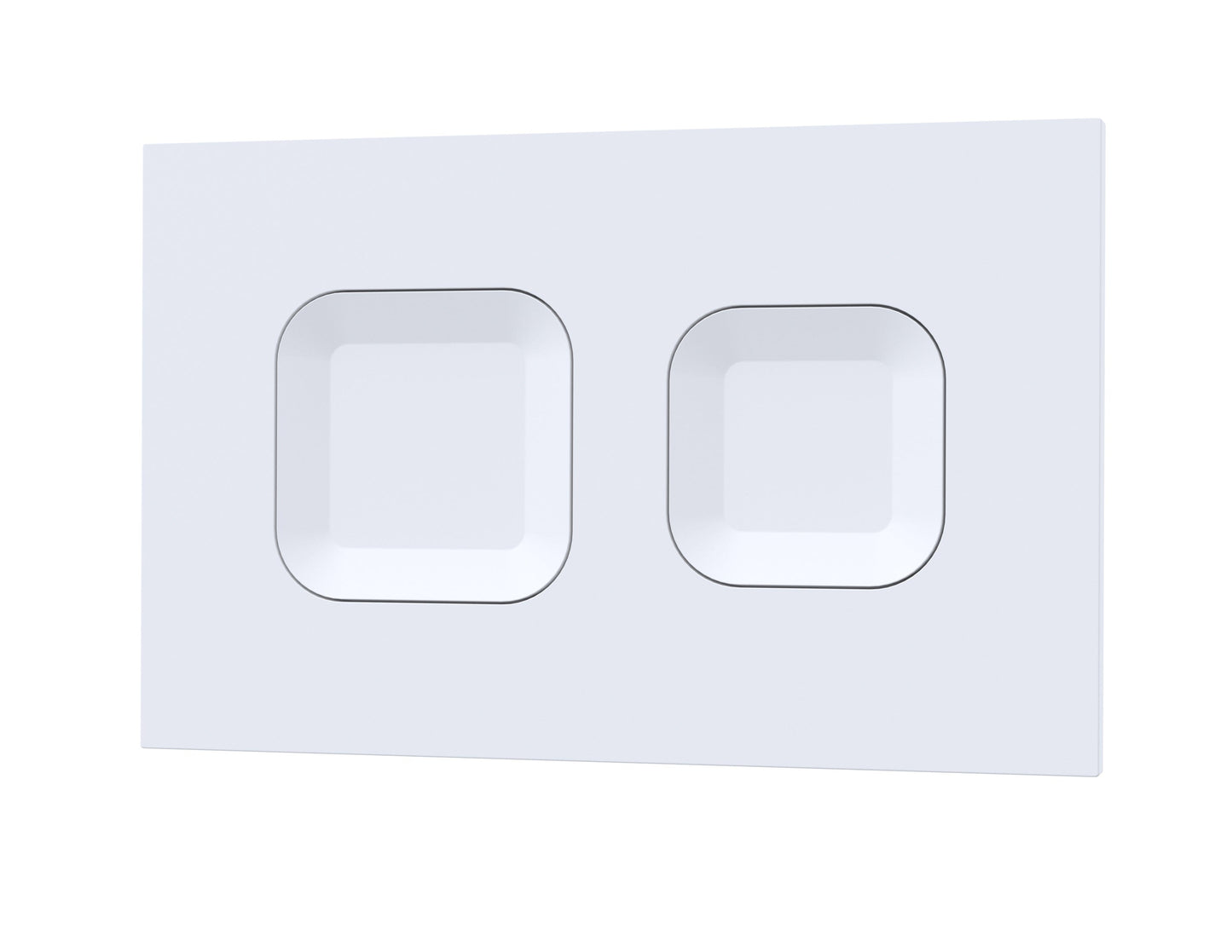 Matt White Square Dual Flush Push Button
