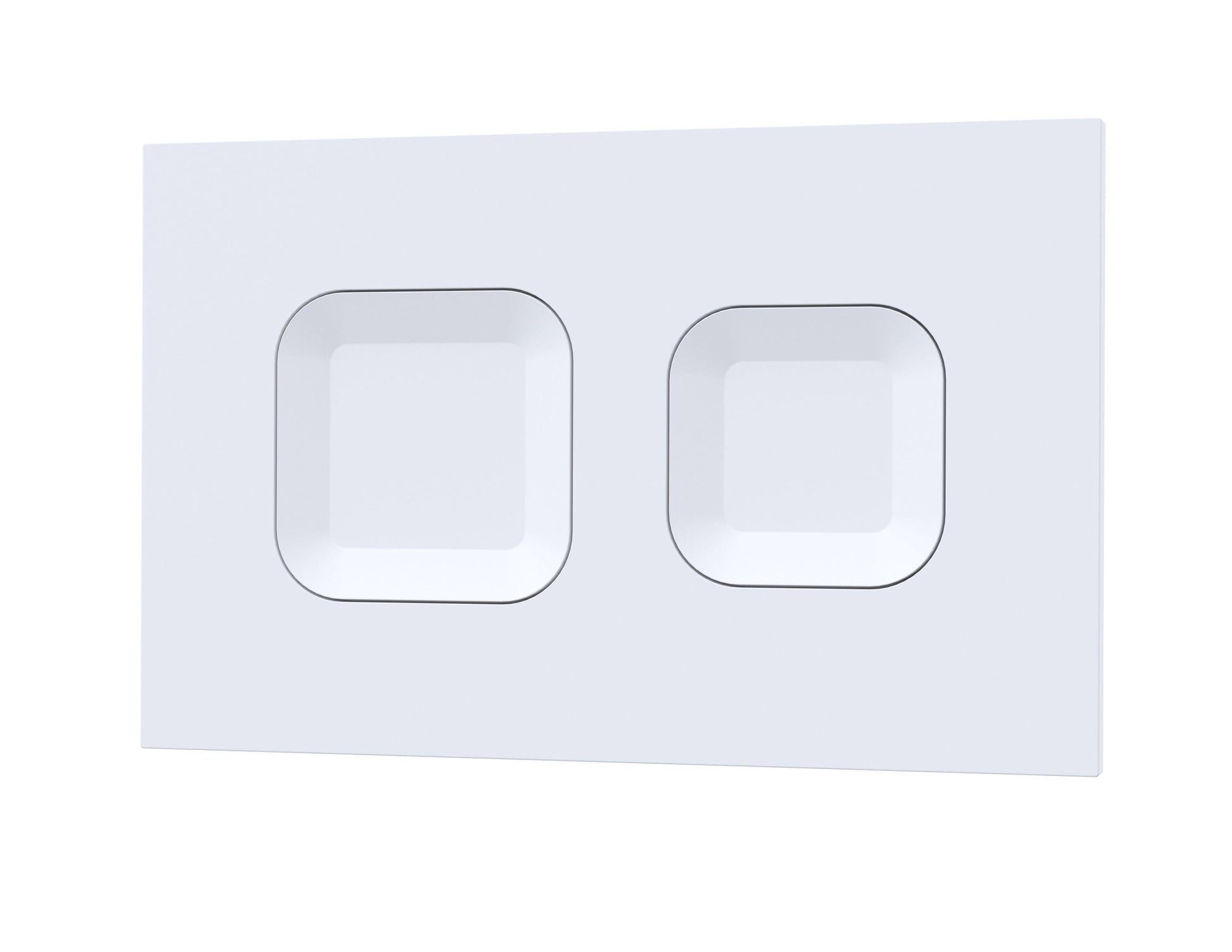 Matt White Square Dual Flush Push Button
