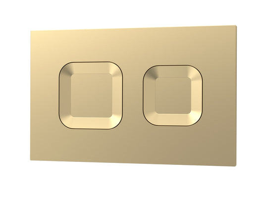 Brushed Brass Square Dual Flush Push Button