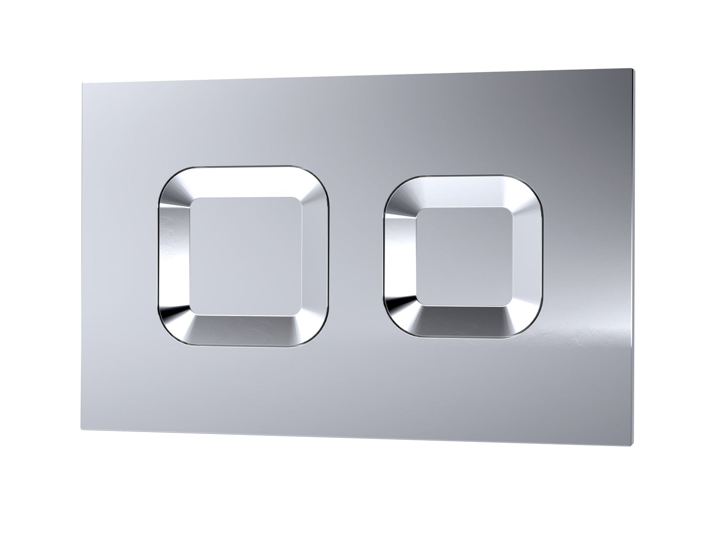 Hudson Reed Chrome Concealed Cistern With Square Dual Flush Push Button