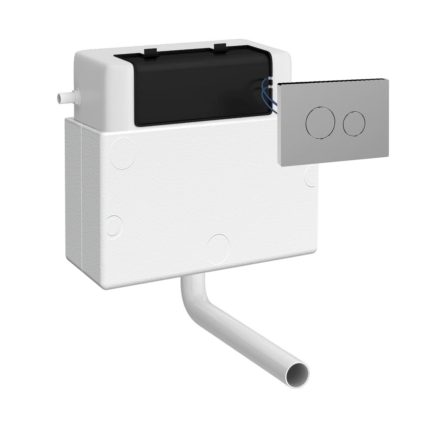 Hudson Reed Contemporary Concealed Cistern With Chrome Flush Plate
