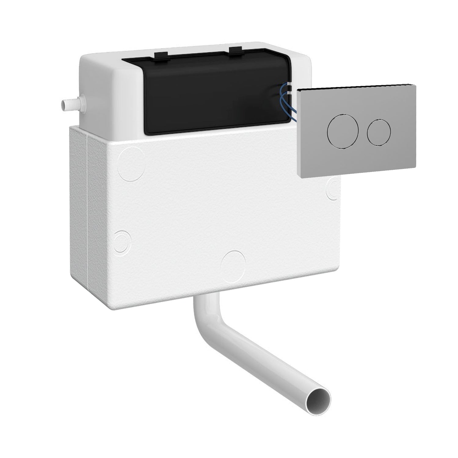 Hudson Reed Contemporary Concealed Cistern With Chrome Flush Plate