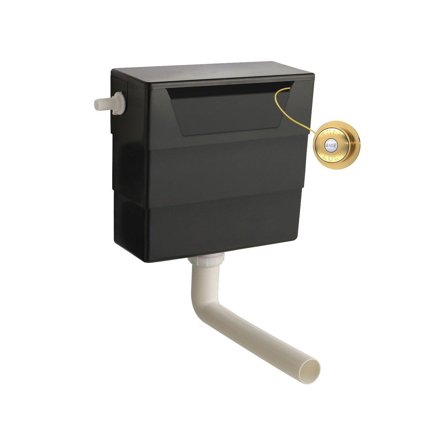 Hudson Reed Concealed Cisterns And Frames Brushed Brass Traditional Cistern With Brushed Brass Flush Plate