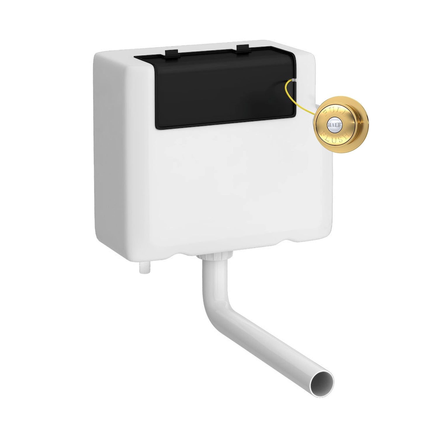 Hudson Reed Concealed Cisterns And Frames Traditional Brushed Brass Concealed Cistern With Flush Plate