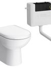 Back To Wall Toilet with Soft Close Seat + Concealed Cistern